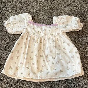 Floral Kids Top with Puff Sleeves